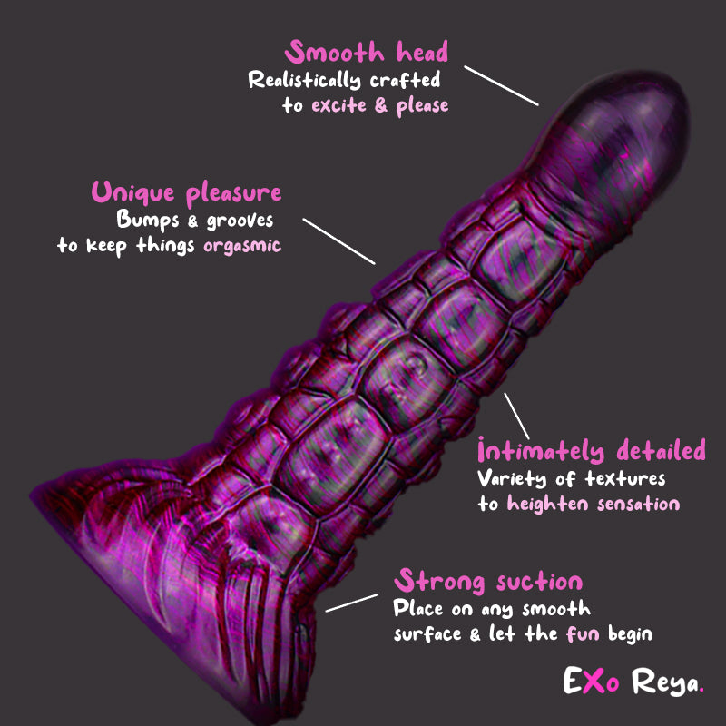 Purple Alien Sci-Fi Dildo 7.4"