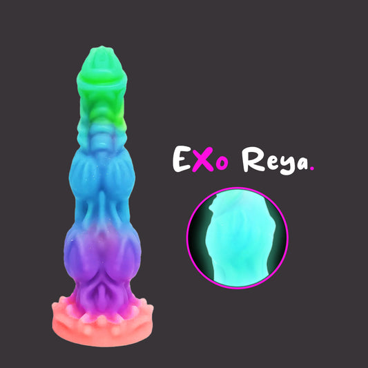 Glow in the Dark Monster Dildo 8.7"