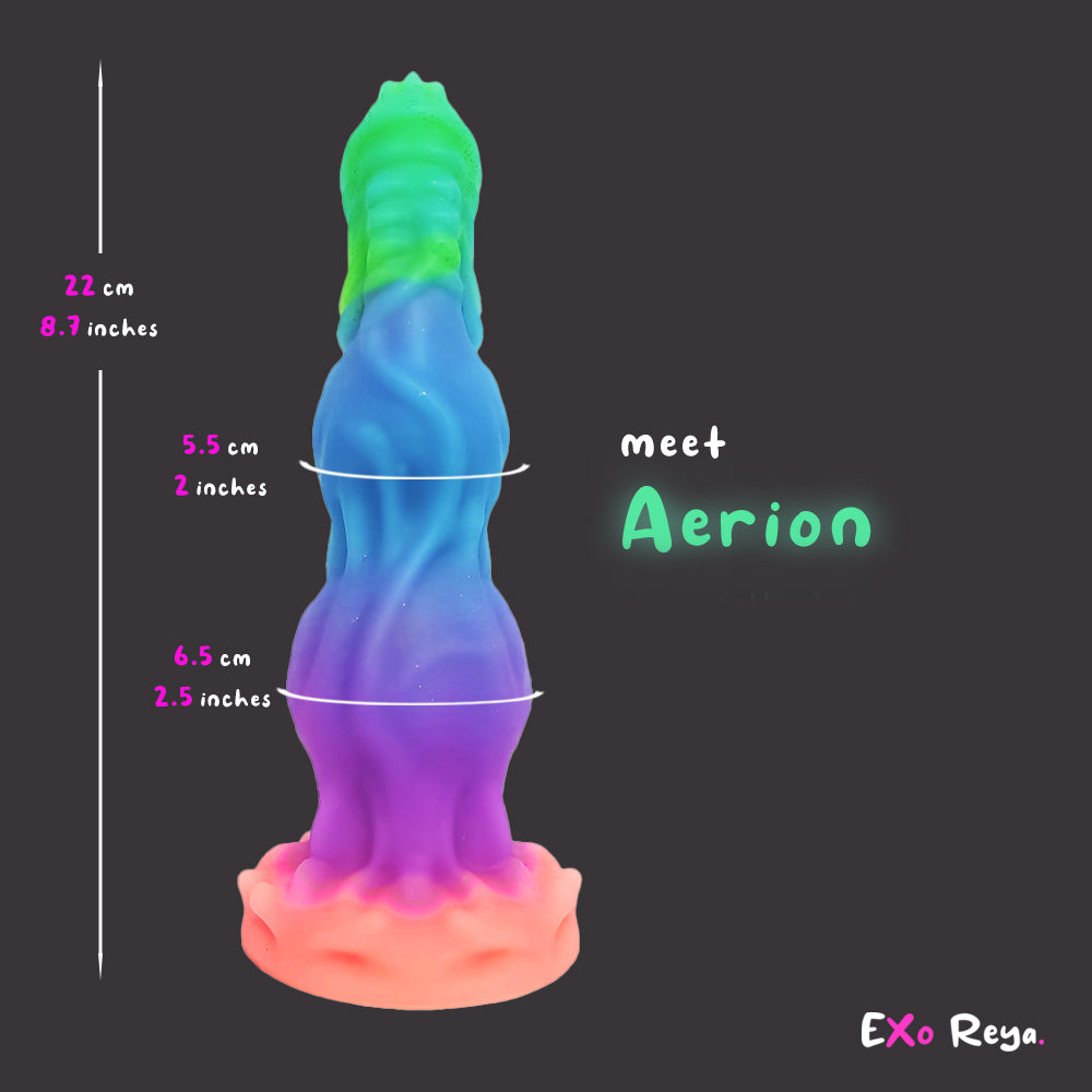 Glow in the Dark Monster Dildo 8.7"