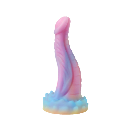 Pink Dragon Dildo 9", Glow