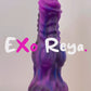 Purple horse dildo with two big knots by Exo Reya