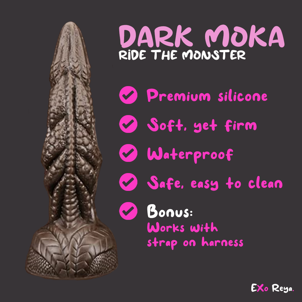 Moka Monster Dildo, 8", 21cm